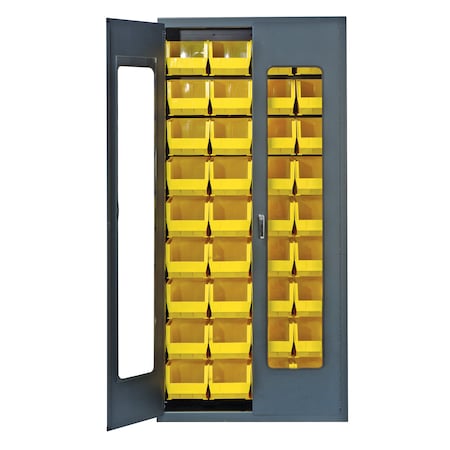 Quantum Storage Systems Clear-View Security Bin Cabinet QSC-C240YL